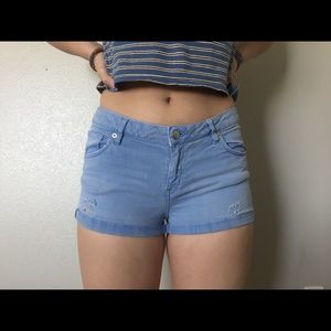 H&M denim shorts light washed ripped